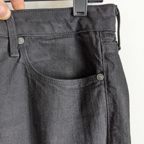 Parker Smith Bombshell Fit Cropped Slit Hem Black Jean 29 Straight Leg Capri - Picture 2 of 11